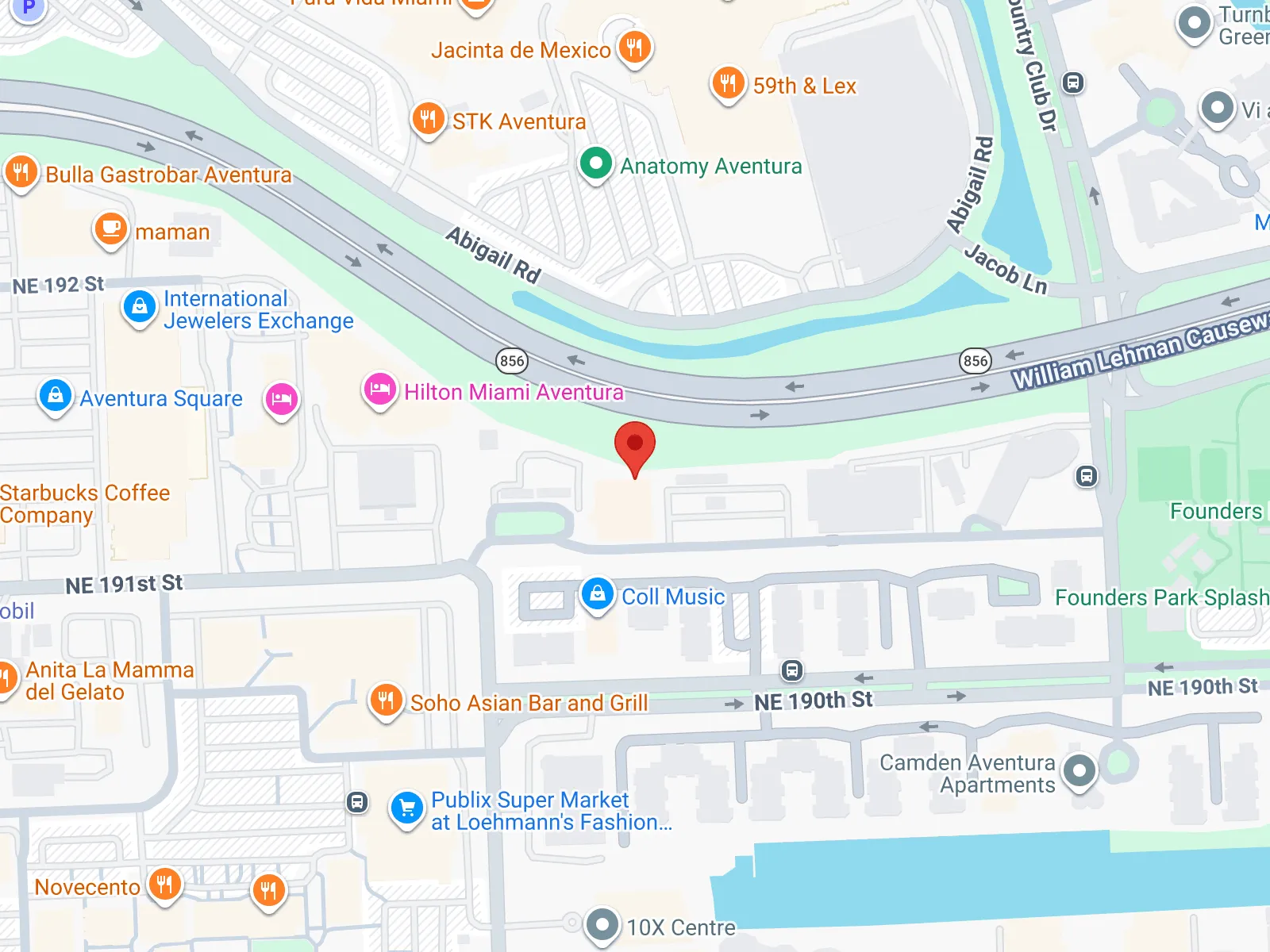 Map showing Ideal Medical and Wellness location