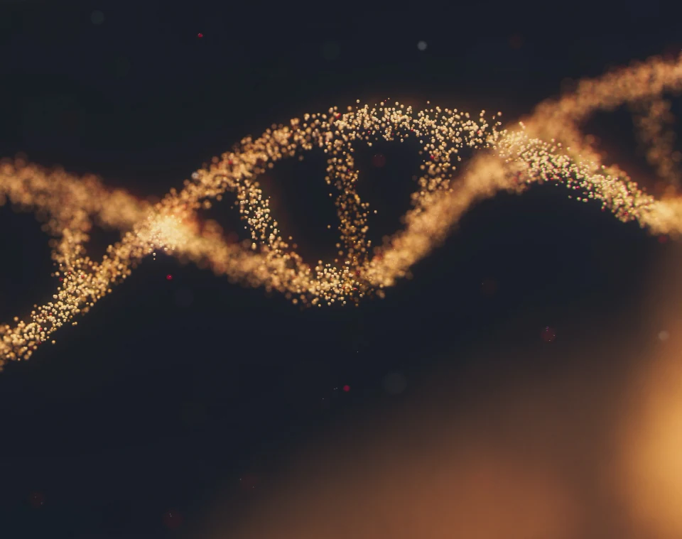 Cadena de ADN — símbolo de la medicina regenerativa
